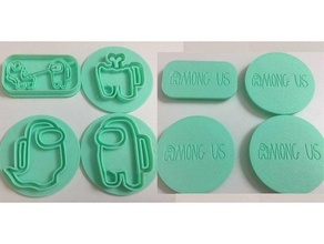 among us cookie cutters amongus cutter 3d print model - Mito3D