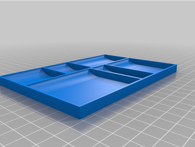 beveled token tray 3D print model - Mito3D