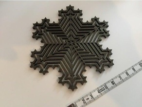 Koch floco neve enfeite montanha russa fractal Projeto matemática arte 3d print model - Mito3D