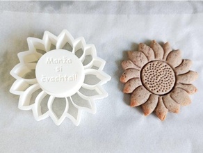 girasole biscotto taglierina cookiecutter biscotti frese 3d print model - Mito3D