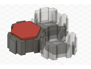 teste impressão hex quadra caixa 3d print model - Mito3D