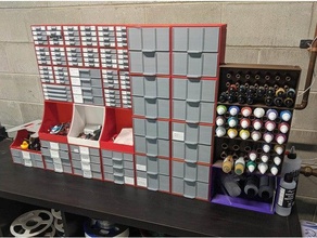 pintura armazenamento arte caixa recipiente dnd gaveta eletrônicos suporte miniatura partes Testadores us fornecem Vallejo 3d print model - Mito3D