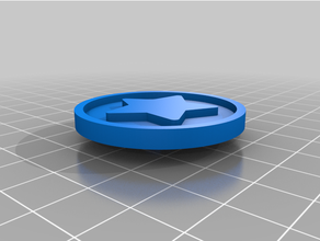 pointed star badge 3d print model - Mito3D