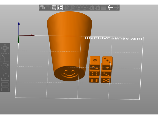 Würfel Tasse Smiley Brettspiele Spiel kniffel kniffelbecher Shaker Falten wrfelbecher yahtzee 3D print model - Mito3D
