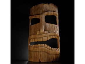 tiki máscara aku choque bandicoot cabeza maorí 3d print model - Mito3D