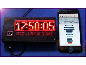 précision l'horloge configuré 8x8 LED matrice afficher monter DIY Cas gaine oled 3d print model - Mito3D