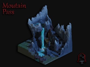 mountain pass - massive support free print dnd openfoliage supportless tabletop terrain wargaming 3d print model - Mito3D