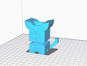 chihuahua maceta minimalista Lego cane perro 3d print model - Mito3D