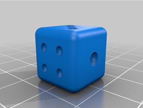 perfectly weighted d6 dice sided die 3d print model - Mito3D