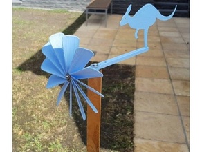 kangaroo wind vane weather 3d print model - Mito3D