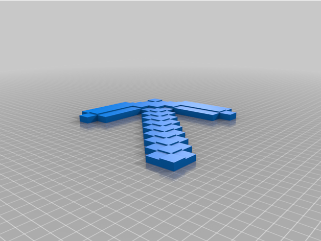 minecraft pickaxe 3D print model - Mito3D