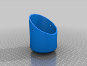cable holder slanted wall 3d print model - Mito3D