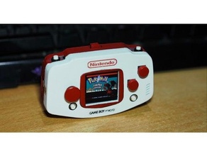 gameboy advance mini console emulation handheld game device raspberry pi retropie video 3d print model - Mito3D