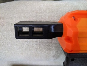 nexus pro 50 bmg style muzzle brake dart zone homemade nerf 3d print model - Mito3D