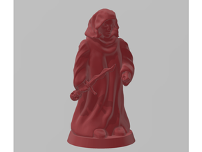 cloaked cultist cloak dagger dnd mini miniature dungeons dragons hooded figure tabletop gaming 3d print model - Mito3D