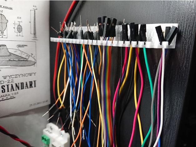 breadboard dupont jumper wires holder wire protoboard 3D print model - Mito3D