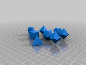 blank polyhedral rpg dice d20 3d print model - Mito3D