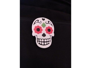 calavera azúcar dia muertos Víspera Santos mexicano cráneo 3d print model - Mito3D