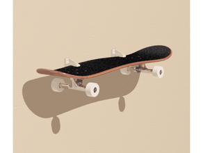 planche roulette mur monter patin faire roulettes montage mural 3d print model - Mito3D