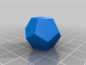 blank polyhedral rpg die d12 dice tabletop 3d print model - Mito3D