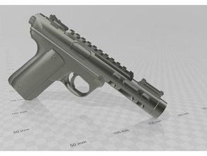 marque iv 22 45 léger pistolet armes feu poing rugueux 2245 3d print model - Mito3D