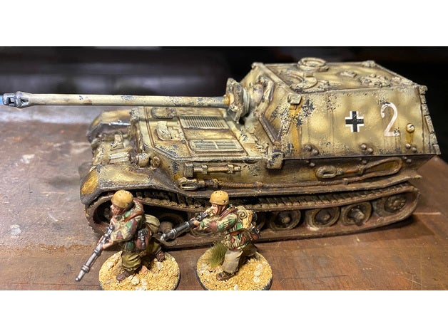 elefant tank yok edici cıvata aksiyon ww2 Almanca İkinci Dünya Savaşı 3D print model - Mito3D