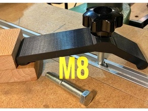 reversibile t nut tenere morsetto m8 viti 3d print model - Mito3D