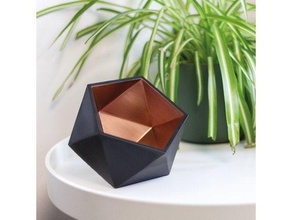 icosahedron tealight holder decor tealightholder 3d print model - Mito3D