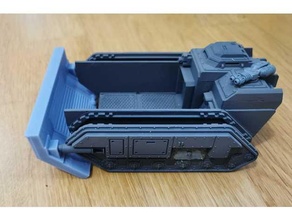 bouteur lame chimère bulldozer gorgone réservoir transport 3d print model - Mito3D