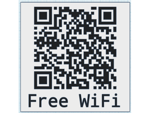free wifi qr sign 3d print model - Mito3D