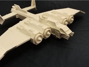 outlaw imperial night fighter bomber 28mm scale aircraft flyer flying marauder destroyer superheavy wargaming scifi warhammer 40k vehicle 3d print model - Mito3D