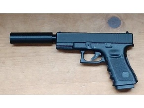 silenciador glock 19 gen 3 airsoft arma fogo vendido 3d print model - Mito3D