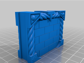 royal wall insert tabletop terrain 3d print model - Mito3D