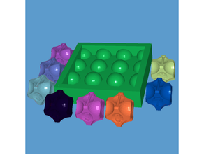 3d faire glisser puzzle rouleau énigme cubes 3d print model - Mito3D