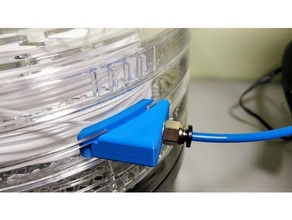 Comida desidratador filamento adaptador saída guia secador seco caixa 3d print model - Mito3D