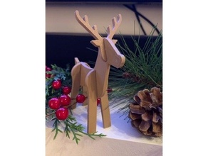 reindeer animal christmas holiday 3d print model - Mito3D
