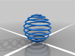 sphere spring spherical spiral 3d print model - Mito3D