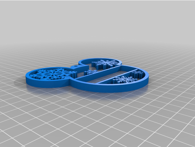 Souris flocon neige Douane ornement personnalisable Mickey 3D print model - Mito3D