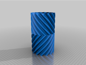 helical gear vase herringbone gears mode 3d print model - Mito3D