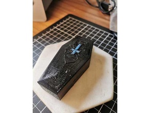 simple coffin pendant halloween spooky 3d print model - Mito3D
