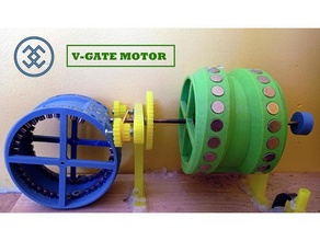 v gate magnético motor rotor 3d print model - Mito3D