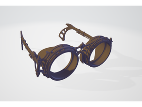 Steampunk óculos gafas 3d print model - Mito3D