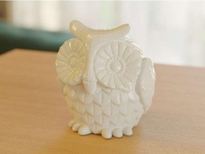 horned owl -pose a- 3d print model - Mito3D