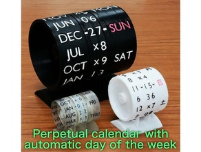 perpetual calendar mechanically automatic day week calendar perpetual calendar 3d print model - Mito3D