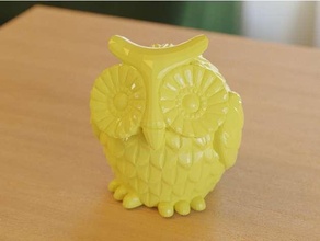 horned owl -pose b- 3d print model - Mito3D