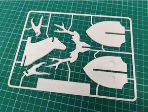 kit card - deer head 3d print model - Mito3D