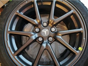 Tesla arrastar noz cápsulas aero rodas cobrir bainha tesa 3d print model - Mito3D
