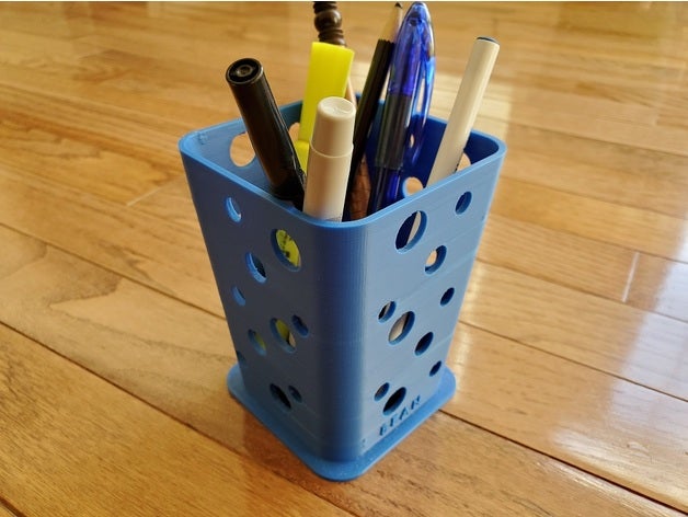 bean stable 3d printed pencil holder 3D print model - Mito3D