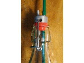 swing cap hose nozzle 4mm beer bottle co2 flip 3d print model - Mito3D