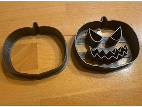 halloween pumpkin cookie cutter 3d print model - Mito3D